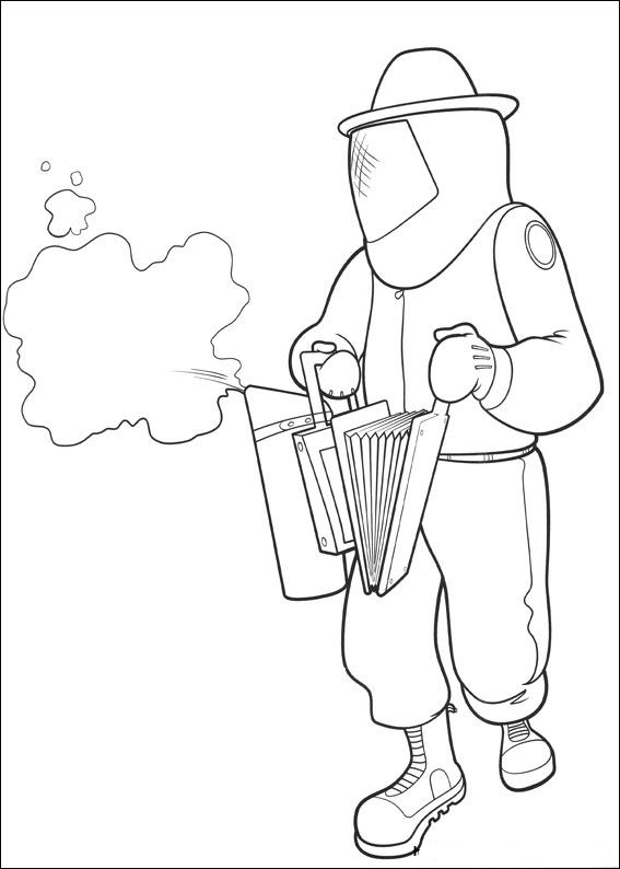 Plansa de colorat cu Povestea unei albine 7 38